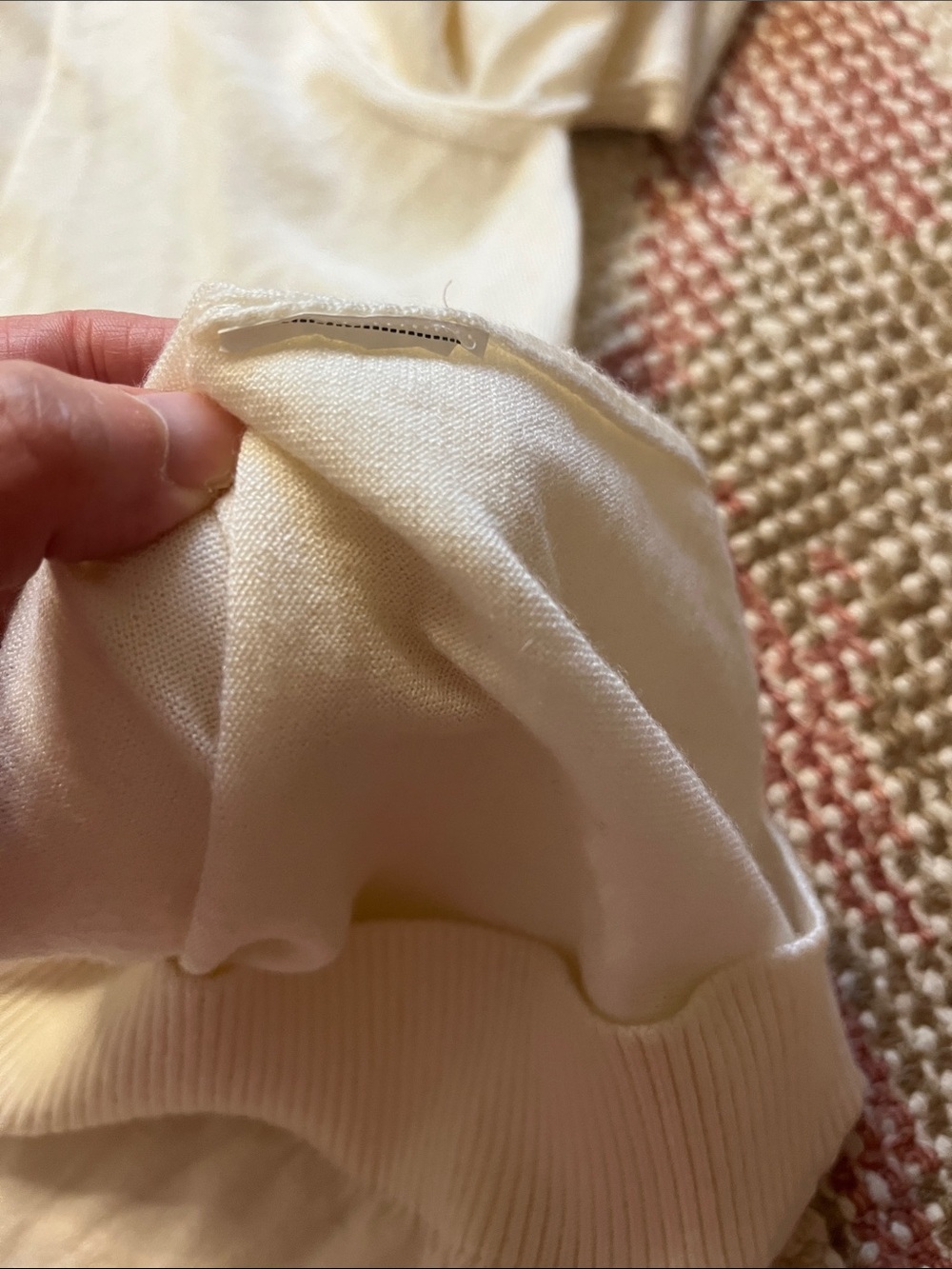 Falconeri 100% Pure Cashmere Cream V Neck Sweater XS Luxury Soft - Picture 6 of 7